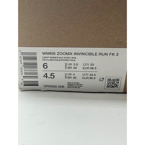 Women's Nike Invincible 3 Road Running Shoes Light Bone DR2660-008 Size 6 - Picture 11 of 13